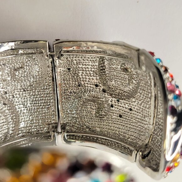 Multicolored Cuff Bangle Bracelet - Picture 15 of 16